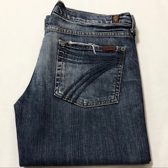 7 For All Mankind Dojo Distressed Cropped - Sz 31 - Picture 13 of 16